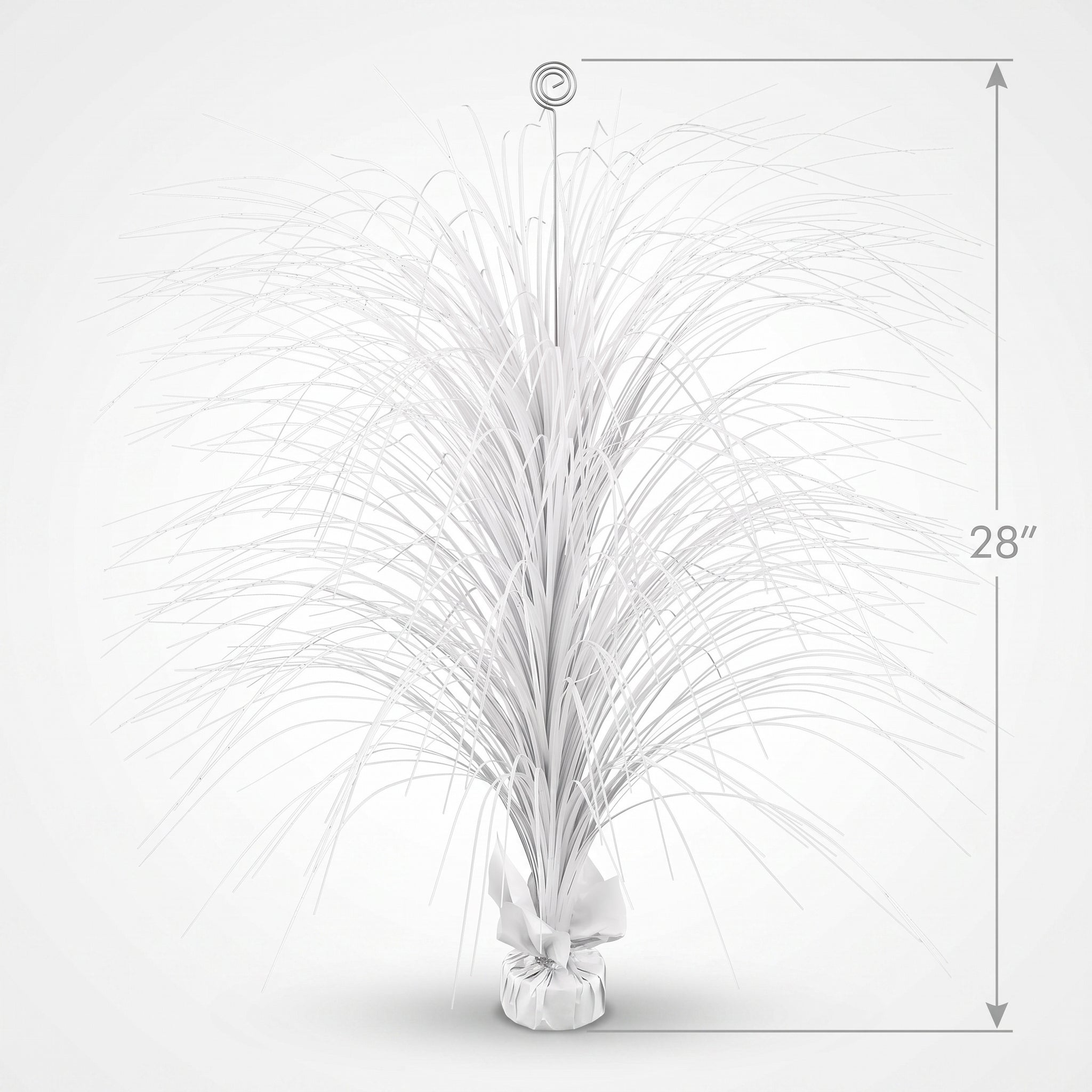 White Metallic Spray Centerpiece - 28 In.