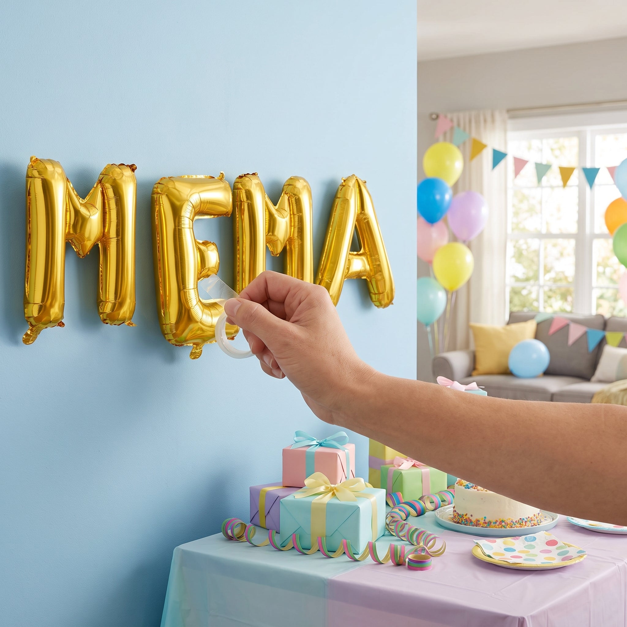 Gold Foil Air-Filled Letter "E" Balloon