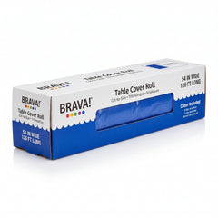 Royal Blue Plastic Table Cover Roll with Cutter - 54 x 126 ft