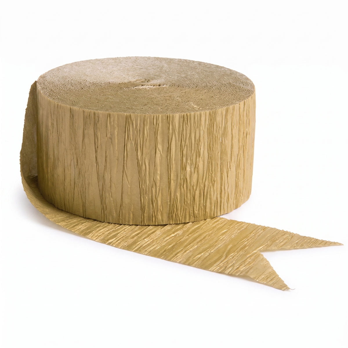 Gold Crepe Paper Streamer Roll - 81ft