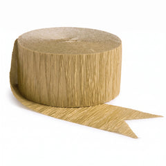 Gold Crepe Paper Streamer Roll - 81ft