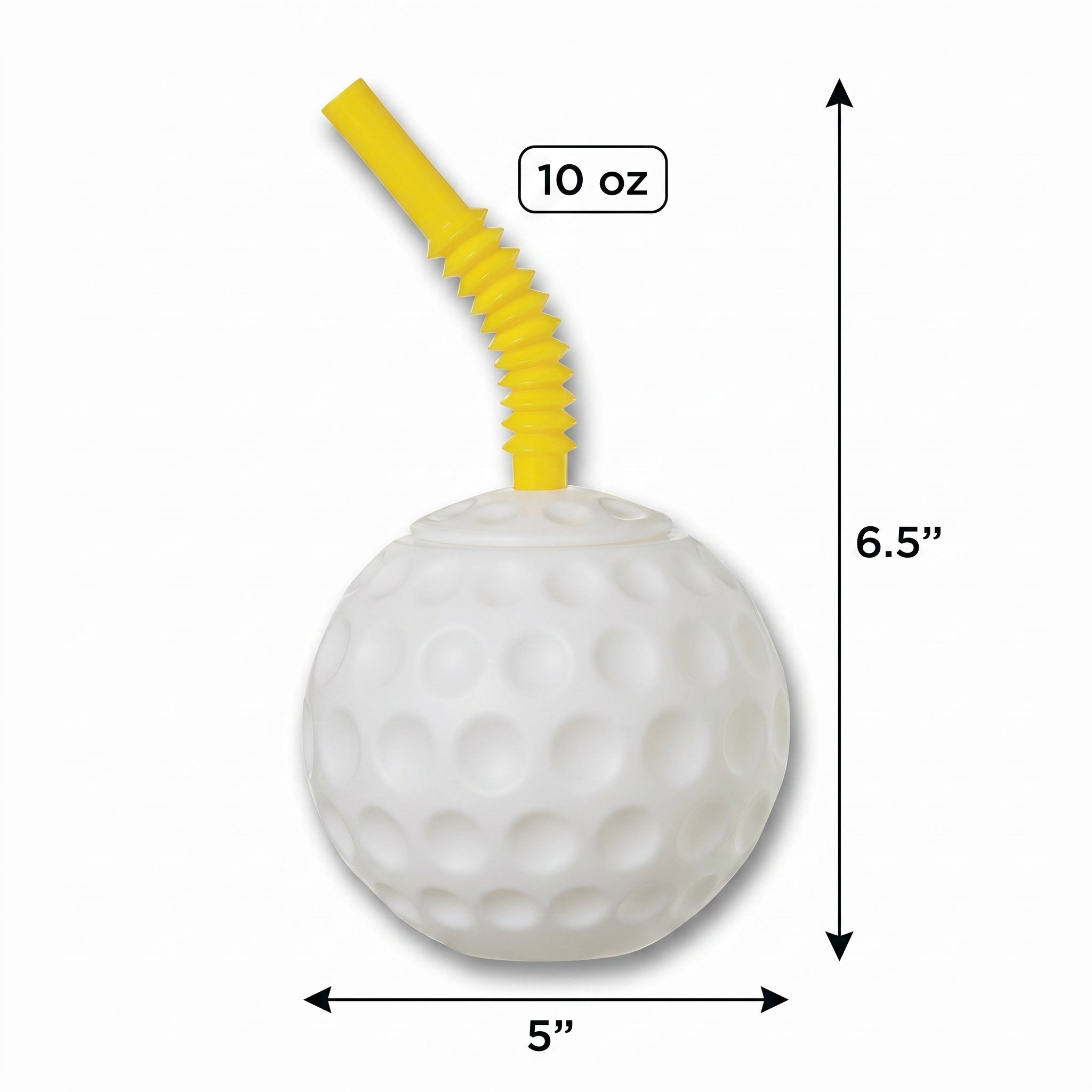 Golf Ball Sippy Cup with Straw