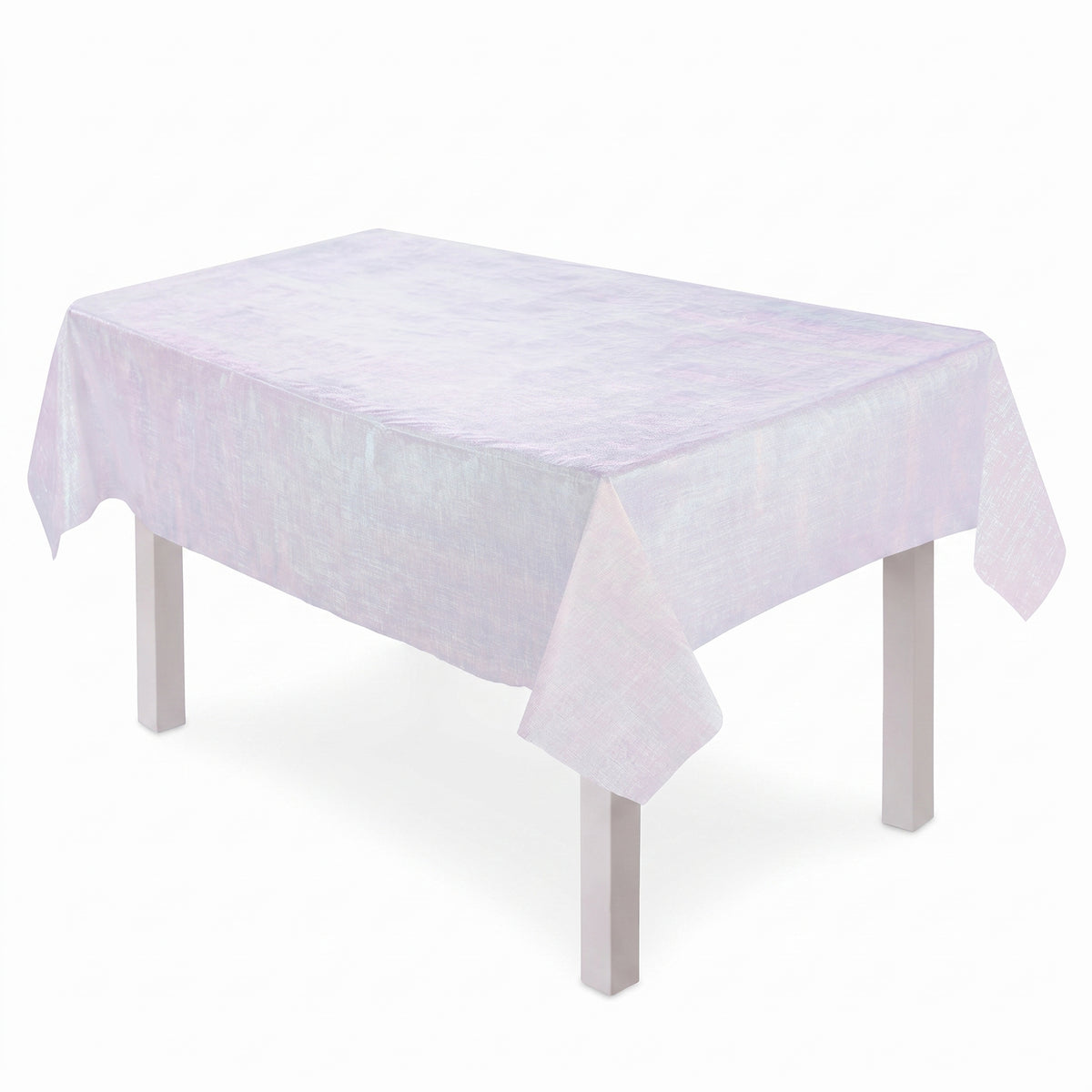 White Opalescent Reusable Table Cover - 54" x 102"