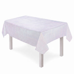 White Opalescent Reusable Table Cover - 54" x 102"