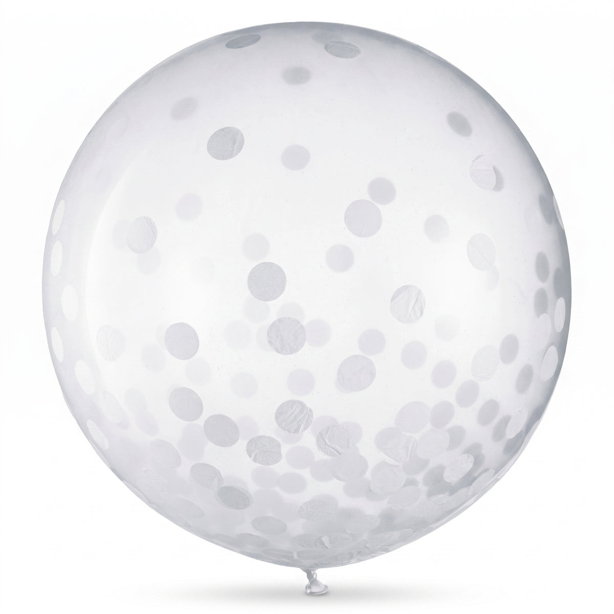 White Confetti Latex Balloons, 24-Inch, 2-Pack
