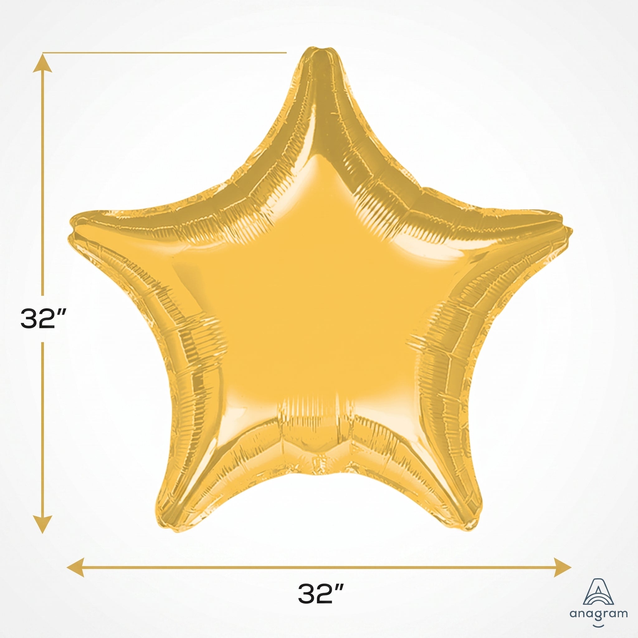 32-Inch Gold Foil Star Balloon