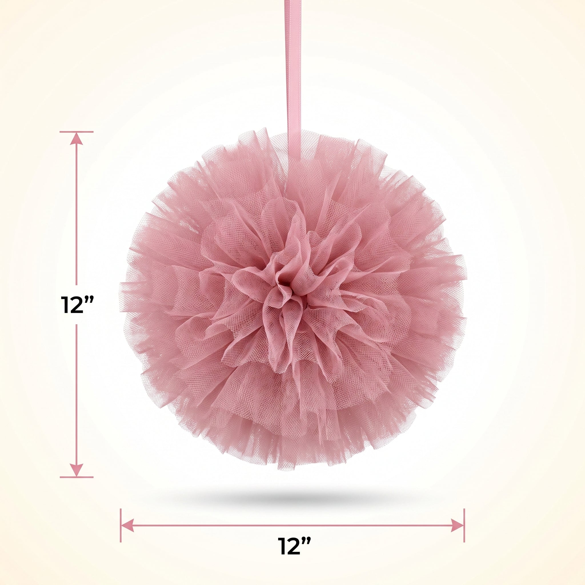 Elegant Love and Leaves Tulle Pom Pom Wedding Decoration