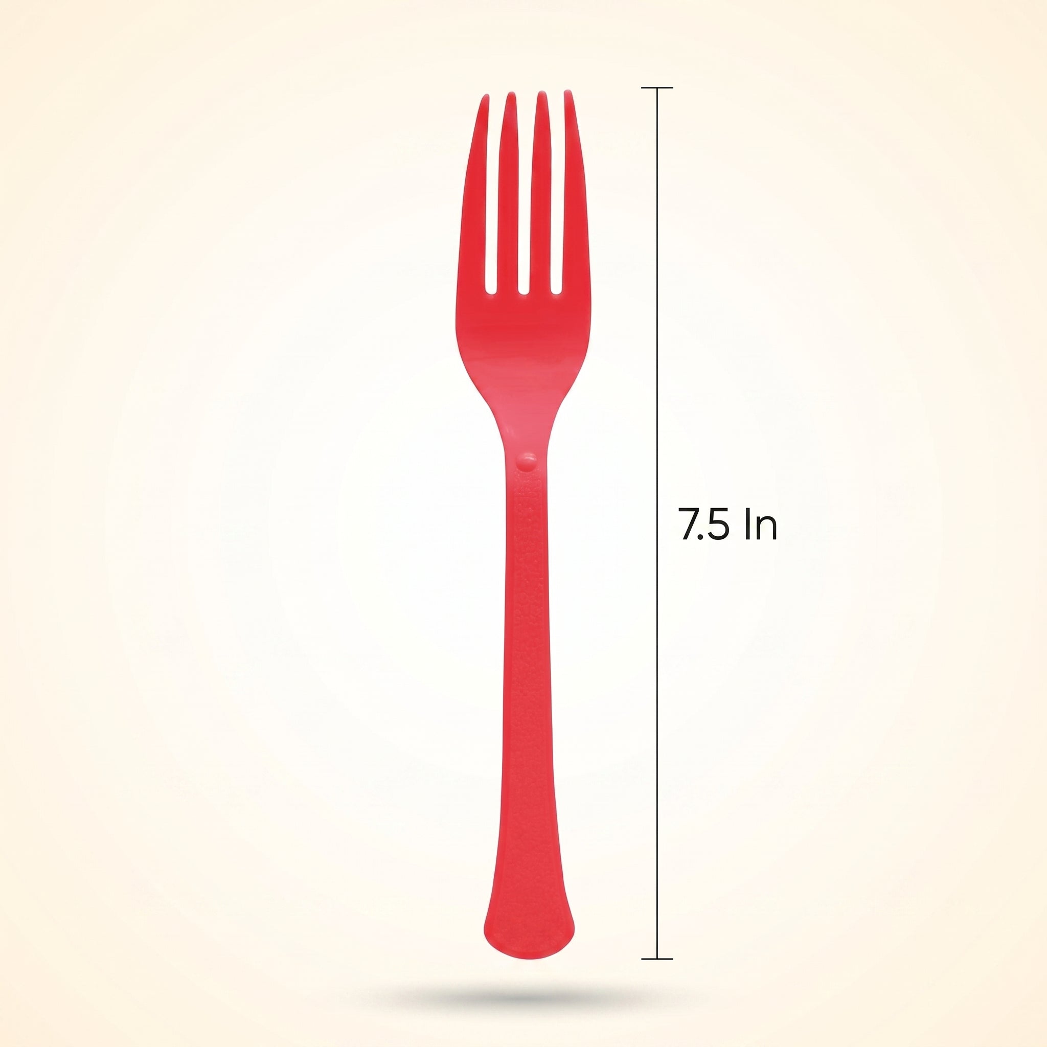 Red Heavy-Duty Plastic Reusable Forks, 50-Pack - 7.5 in.