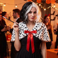 Disney 101 Dalmatians Cruella De Vil Faux Fur Shrug - Halloween Costume Accessory