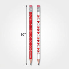 Valentine's Day Heart Pencils - 24 Pack