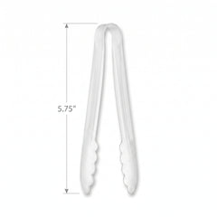 White Mini Plastic Tongs - 2 Pack