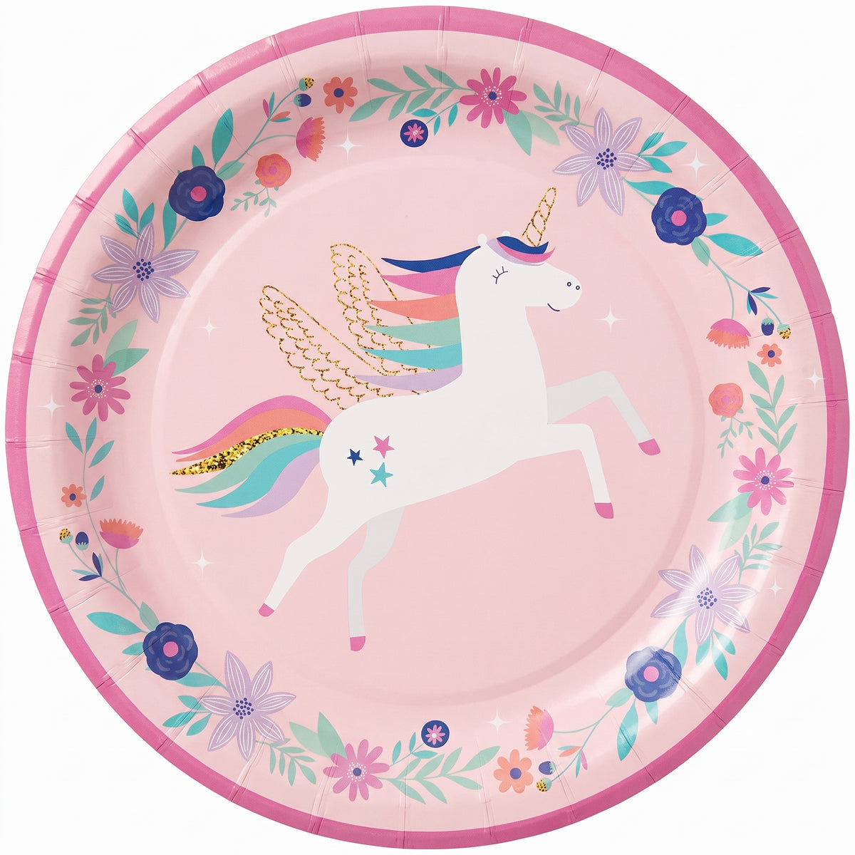 Enchanted Unicorn Birthday Paper Plates - 8.5" (8 Count)