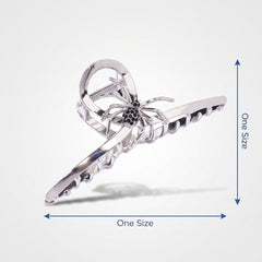 Silver Twist Spider Claw Hair Clip