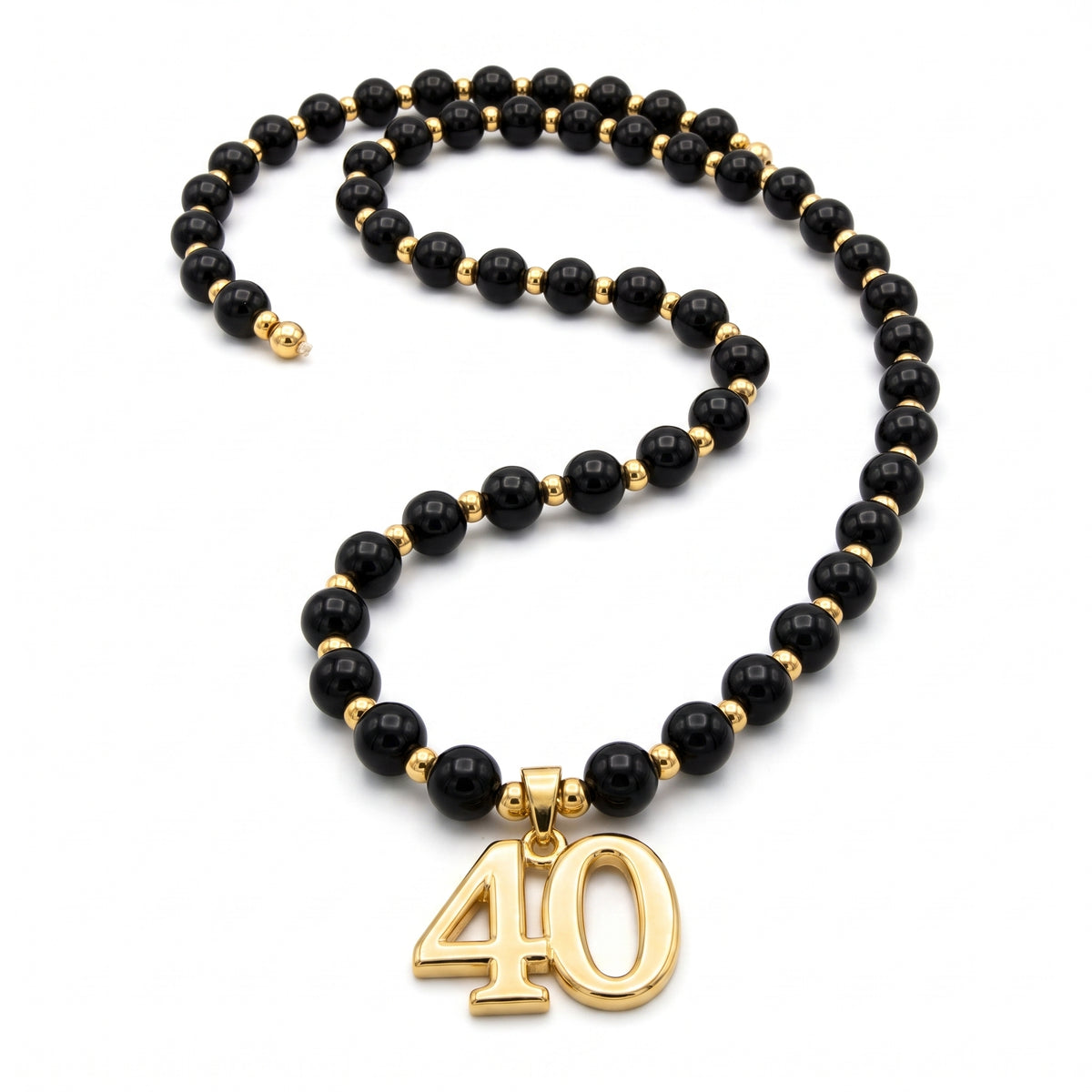 Regal 40th Birthday Celebration Bead Necklace