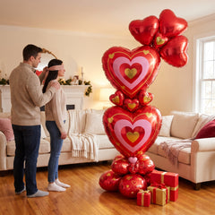 Valentine‚Äôs Day Airloonz Stack Heart Metallic Balloon