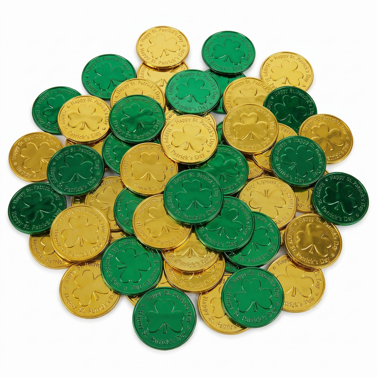 St. Patrick's Day Green and Gold Coin Confetti Table Scatter, 100-Pack