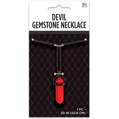 Devil Gemstone Necklace - Halloween Costume Accessory