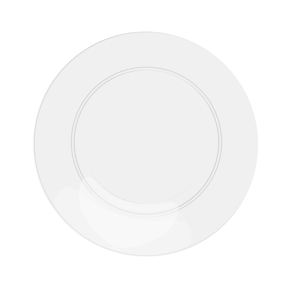 10 In. Trend Glass Look Plastic Plates | 120 Count