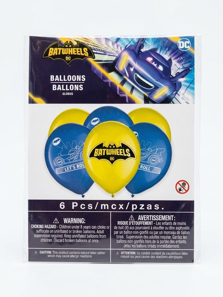 Batwheels 12" Latex Balloons for Kids' Birthday Parties