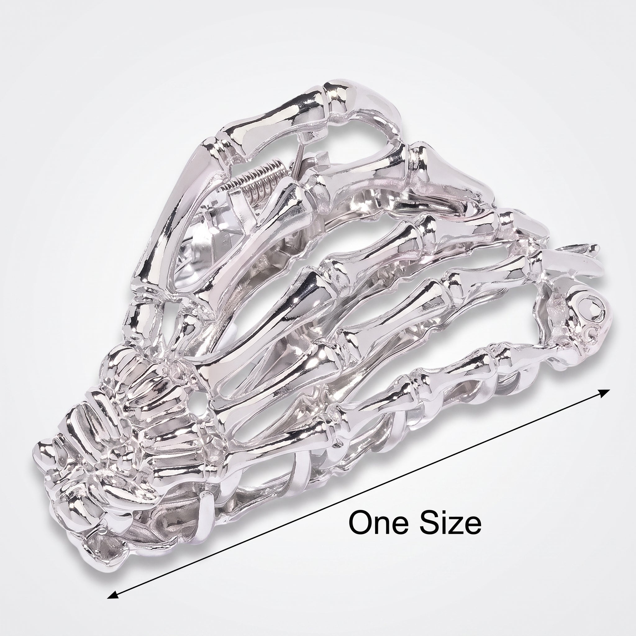 Spooky Skeleton Skull Claw Hair Clip - Halloween Accessory