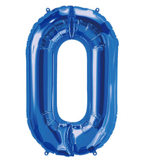 16" Blue Number -0 Balloon