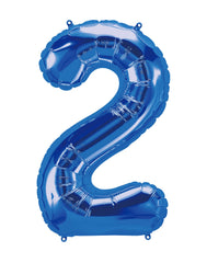 16" Blue Number -2 Balloon