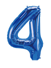 16" Blue Number -4 Balloon