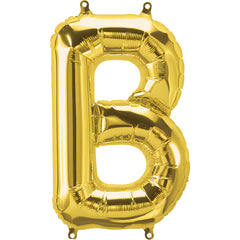 16" Gold Alphabet-B Balloon