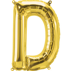 16" Gold Alphabet-D Balloon