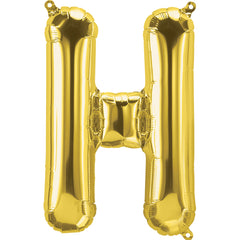 16" Gold Alphabet-H Balloon