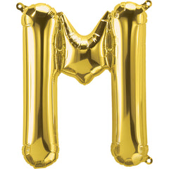 16" Gold Alphabet- M Balloon