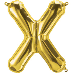 16" Gold Alphabet-X Balloon