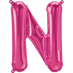 16" Pink Alphabet-N Balloon