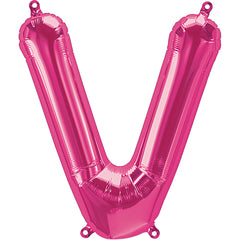 16" Pink Alphabet-V Balloon