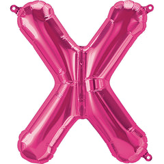 16" Pink Alphabet-X Balloon