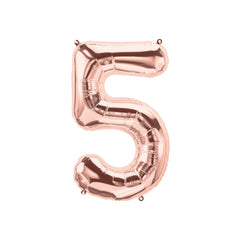 16" Rose Gold Number -5 Balloon