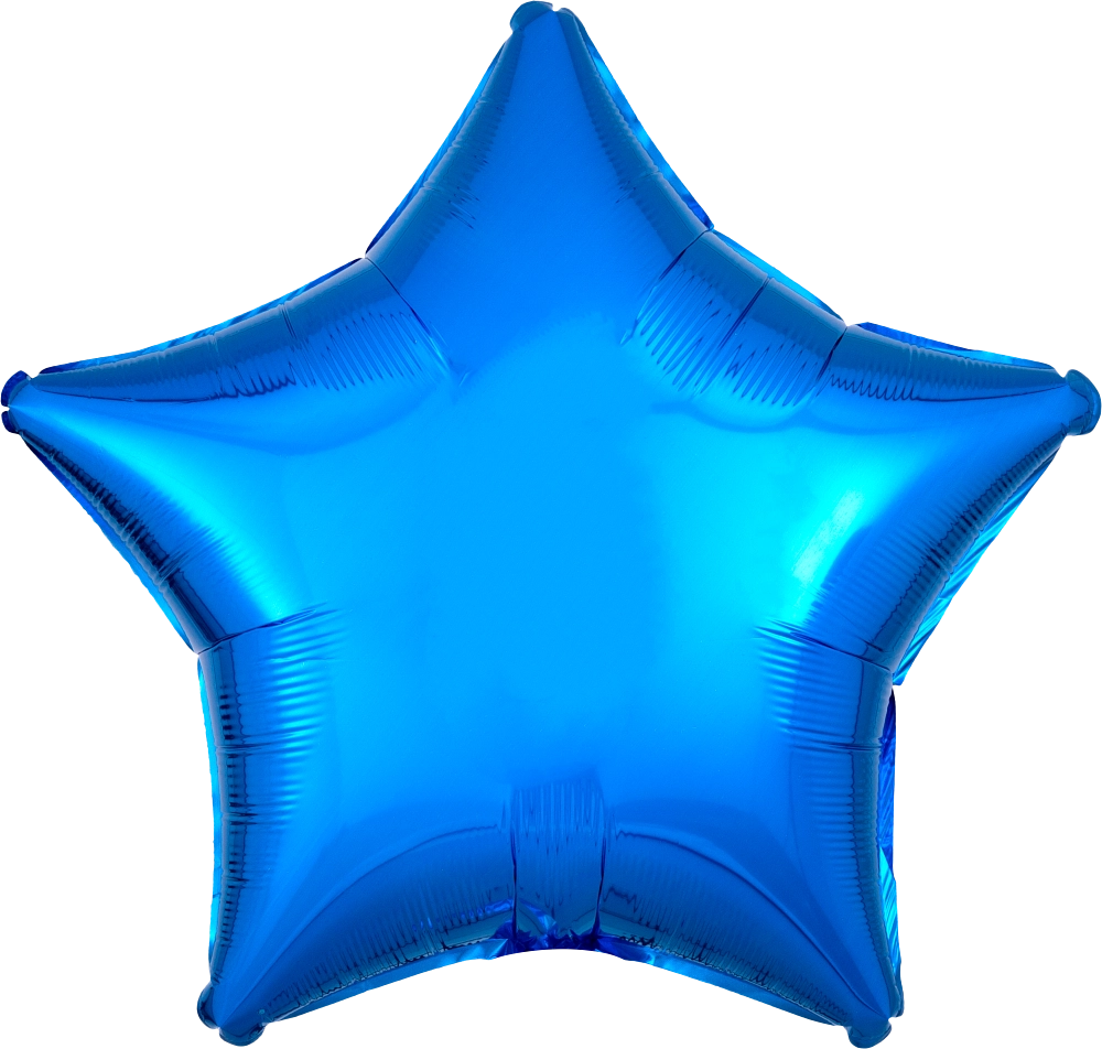 Blue Star Foil Balloon - 19-Inch