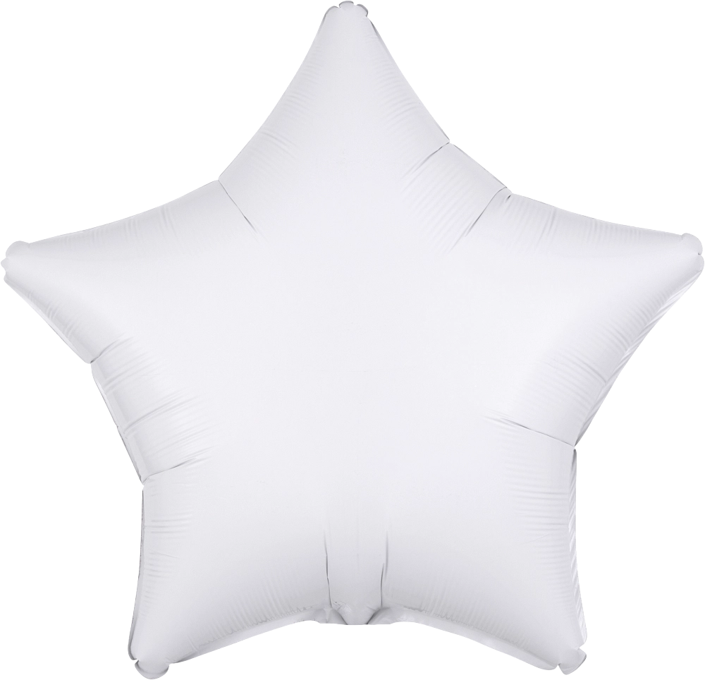 White Star Print Foil Balloon - 19-Inch