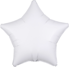 White Star Print Foil Balloon - 19-Inch