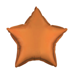 Orange Chrome Star Balloon