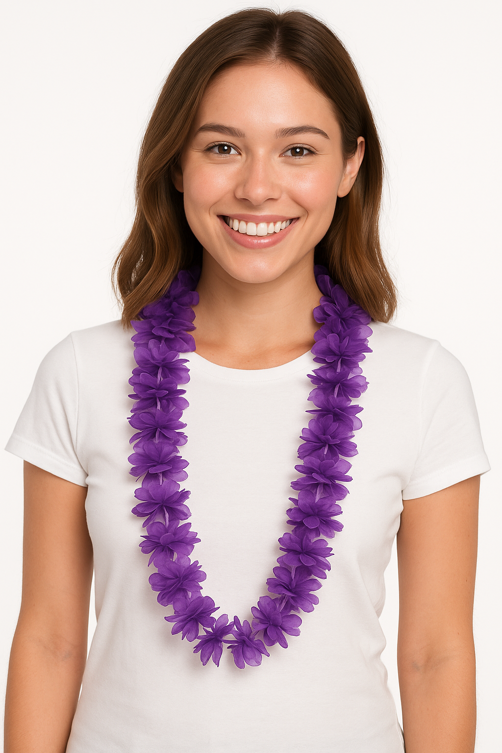 Vibrant Purple Lei - 40"