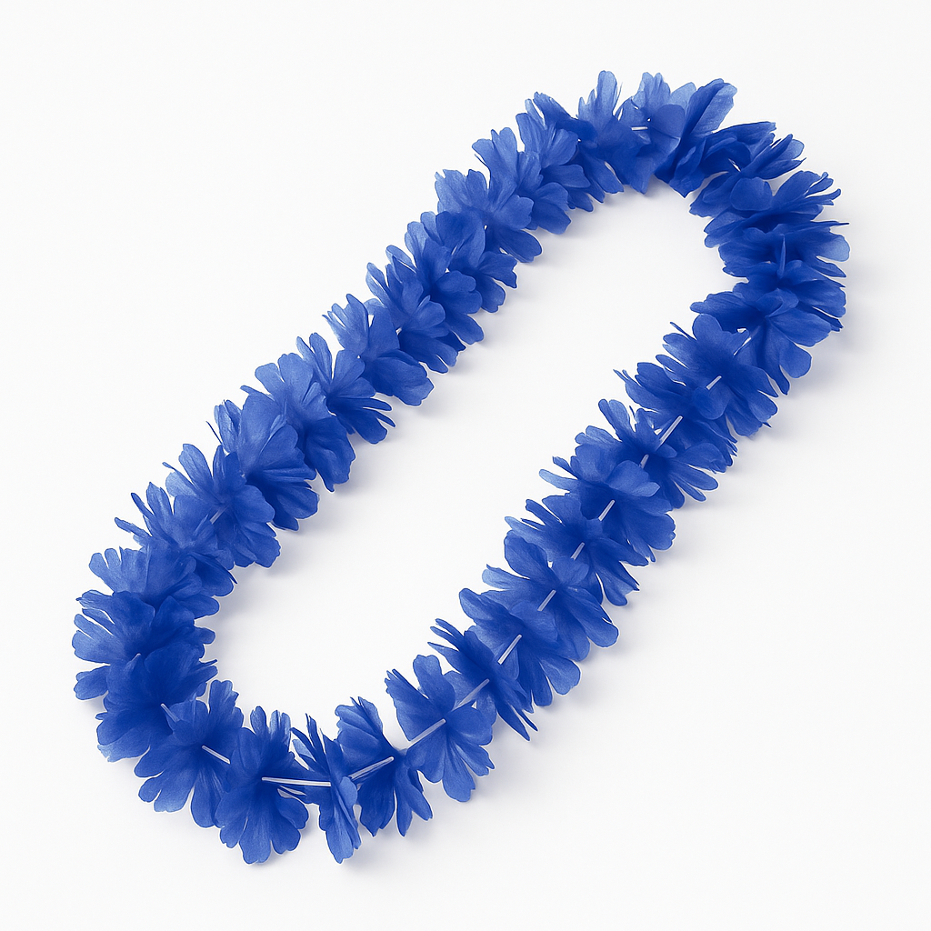 Royal Blue Lei Necklace - 40-Inch