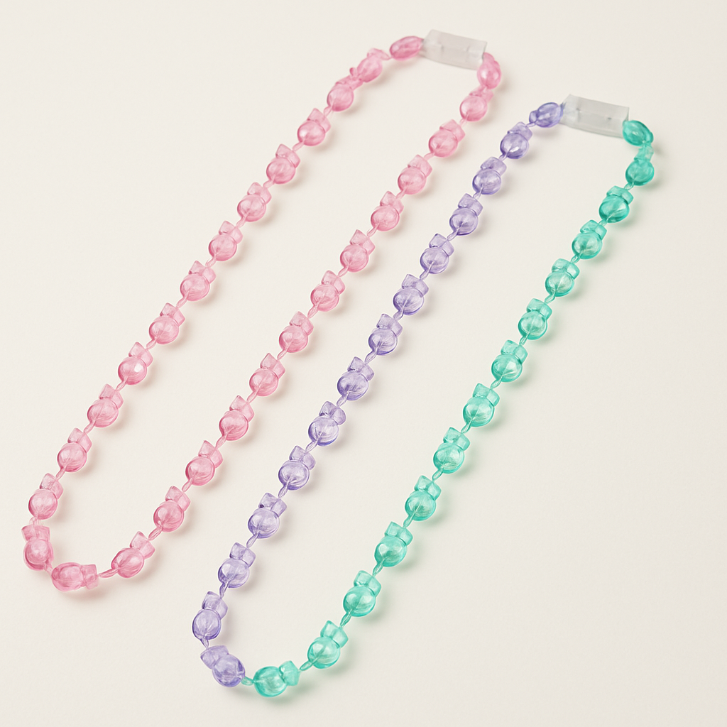 Easter Bunny Plastic Necklace Set, Multicolor, 3-Pack