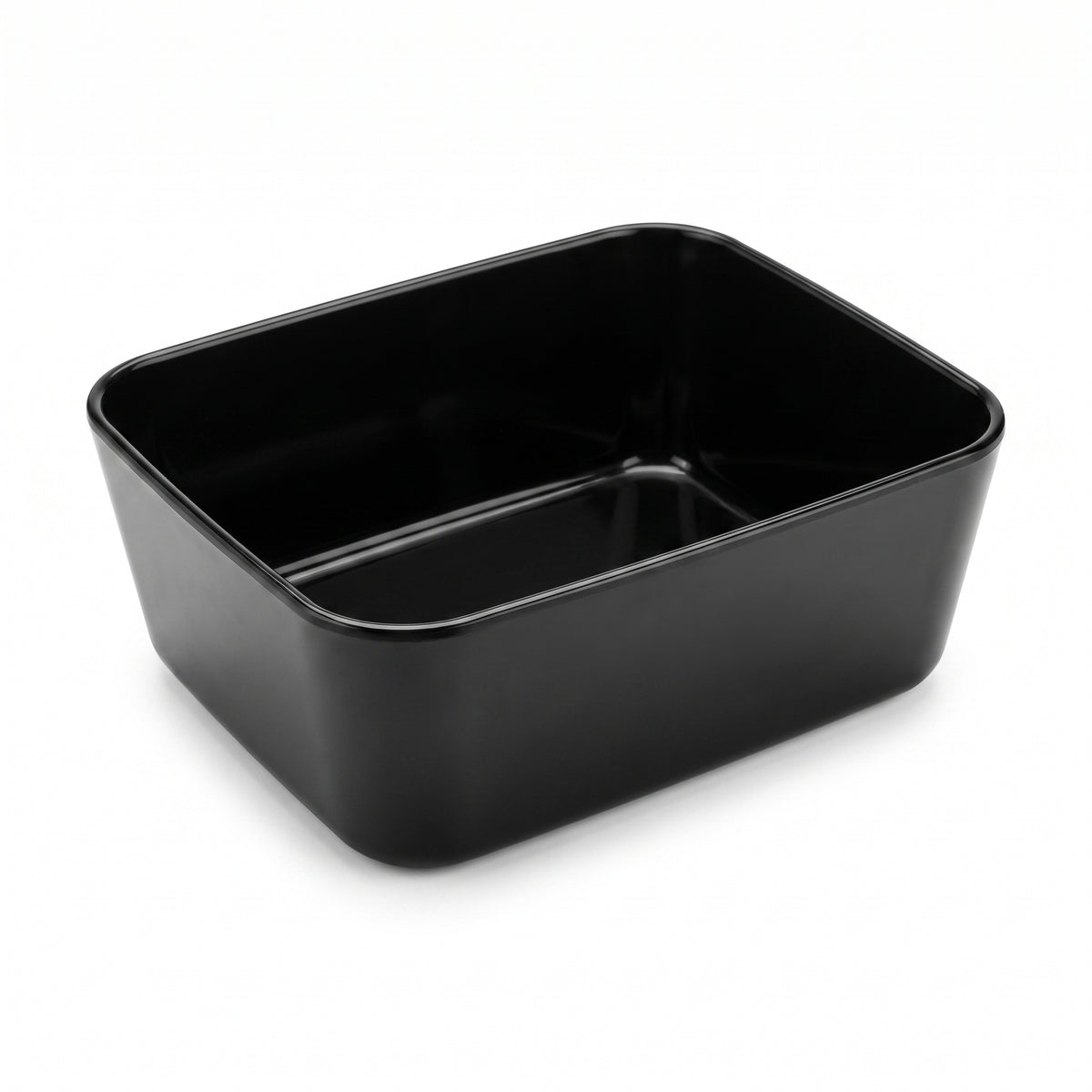 Sleek Black Melamine Caddy for Entertaining