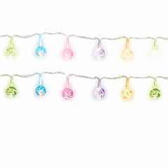 Mini Crackle Globe LED String Lights, Multi-Coloured, 5-ft, 10 Lights