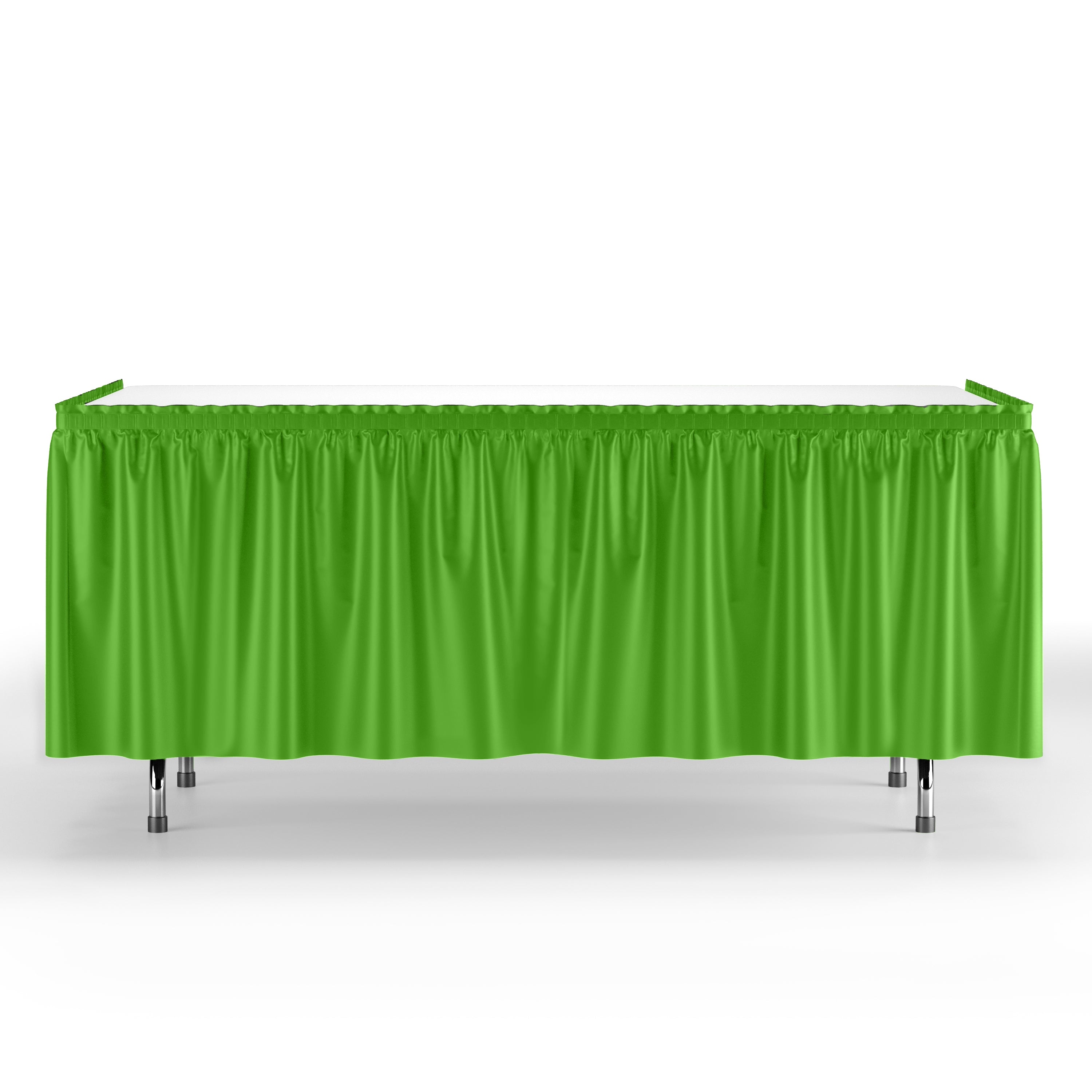 Lime Green Plastic Table Skirt