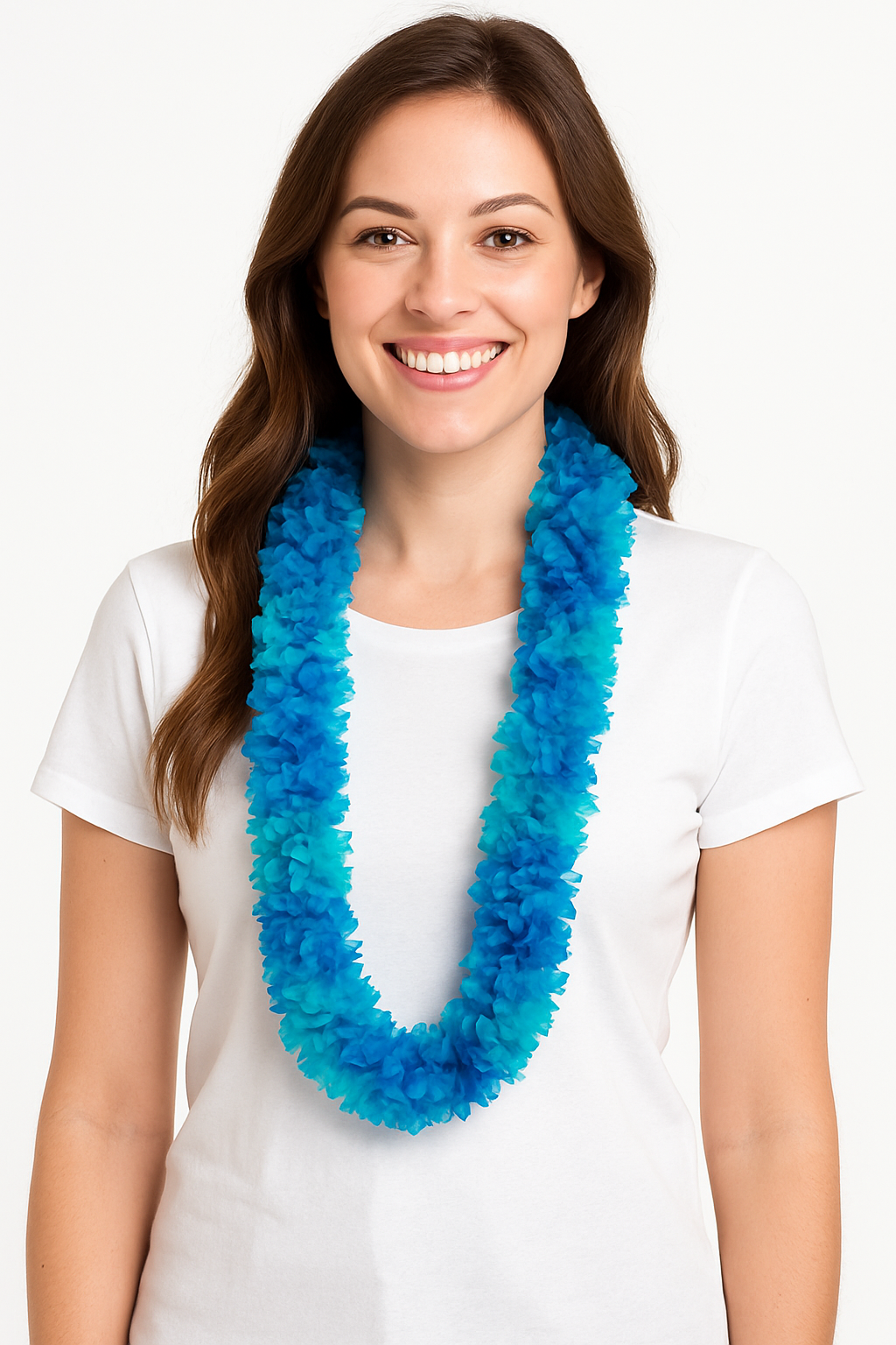 Vibrant Two-Tone Blue Lei