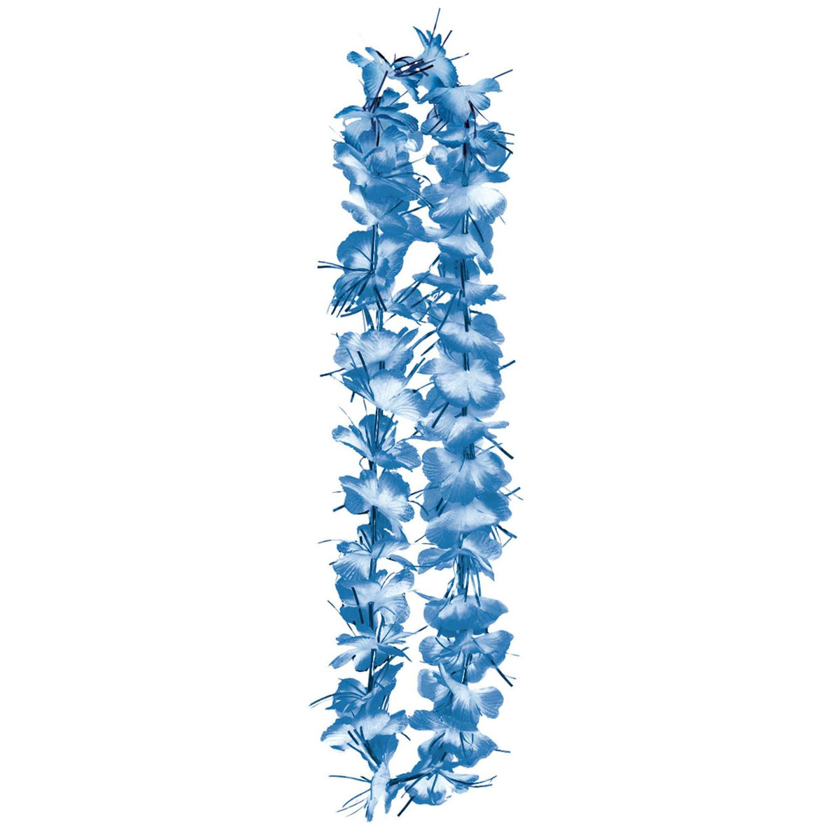 Sparkling Blue Tinsel Lei for Tropical Parties