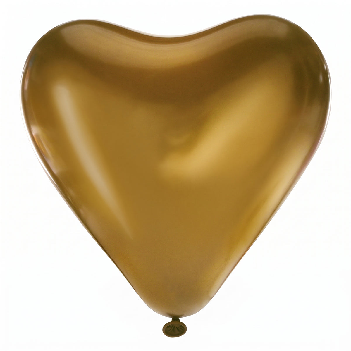 Gold Satin Luxe Heart-Shaped Latex Balloons, 12-Inch, 6-Pack