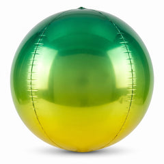 Vibrant Yellow and Green Ombre Geometric Foil Balloon